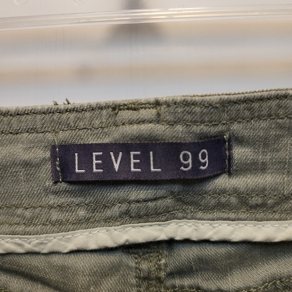 Anthropologie Level 99 Women's Green Cargo Pants - Size 25 - Picture 4 of 8